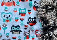 Toddler Owls Minky Fur Blanket