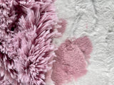 Adult Pink Cowhide Minky on Fur Blanket