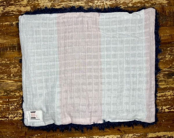 Pink and white embrace Fur Car seat Blanket