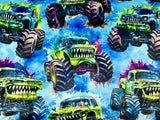 Toddler Monster Truck Minky Fur Blanket