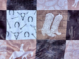 Toddler Western Minky Fur Blanket