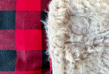Adult Flannel Classic Buffalo Fur Blanket