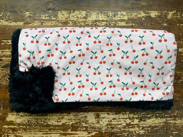 Toddler Cherry Minky Fur Blanket