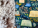 Adult Stay Calm and Read On Minky Fur Blanket