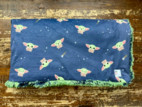 Adult Baby Yoda Minky Fur Blanket