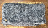 Adult Silver Teddy Bear Fur Minky Blanket