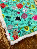 Baby Floral Minky Fur Blanket