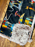 Adult Elephant Minky Fur Blanket