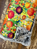 Adult Blooming Minky Fur Blanket