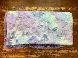 Adult Teal and Purple Buttefly Minky on Fur Blanket