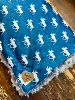 Toddler Moose Minky Fur Blanket