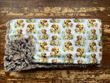 Toddler Golden Retriever Minky Fur Blanket