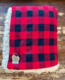 Adult Flannel Classic Buffalo Fur Blanket