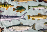Adult Fishing Minky Fur Blanket