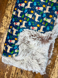 Toddler Golden Retriever Minky Fur Blanket