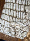 Adult Enzo Frosty Tan Minky on Minky Blanket