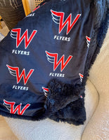 Travel Williston Flyers Minky Fur Blanket