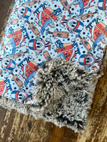 Adult Baseball Vibes Minky Fur Blanket