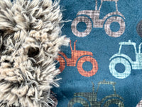 Adult Tractors Minky Fur Blanket