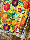 Adult Blooming Minky Fur Blanket