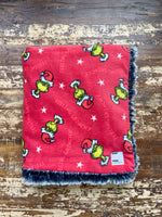 Fleece Grinch Fur Car Seat Blanket