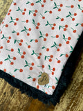 Toddler Cherry Minky Fur Blanket