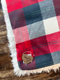 Adult Flannel Cabin Comfort Plaid Fur Blanket