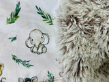 Baby Safari Animals Minky Fur Blanket