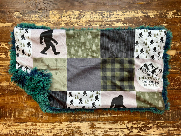 Bigfoot Minky Fur Car seat Blanket
