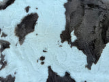 Adult Brown and Cream Cowhide Minky on Minky Blanket