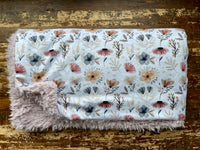 Toddler Floral Minky Fur Blanket