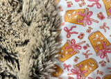 Adult Pink Bows and Iced Coffee Minky Fur Blanket