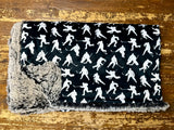 Adult Black Hockey Minky Fur Blanket