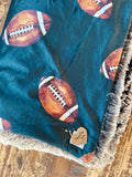 Adult Football Minky Fur Blanket