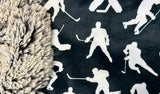 Adult Black Hockey Minky Fur Blanket