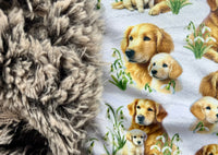 Toddler Golden Retriever Minky Fur Blanket
