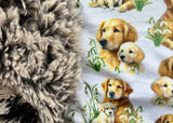 Toddler Golden Retriever Minky Fur Blanket
