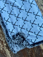 Baby Hockey Stripe Minky Fur Blanket