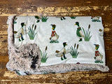 Adult Duck Hunting Charm Minky Fur Blanket