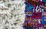 Adult Faith Minky Fur Blanket