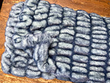 Adult Enzo Frosty Blue Minky on Minky Blanket