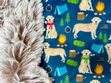 Toddler Golden Retriever Minky Fur Blanket