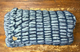 Adult Enzo Frosty Blue Minky on Minky Blanket