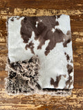 Mini Baby Cowhide Minky Fur Blanket