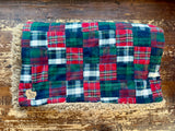 Adult Flannel Cabin Patch Plaid Fur Blanket