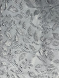 Adult Minky on Minky Silver Leaf Fur Blanket