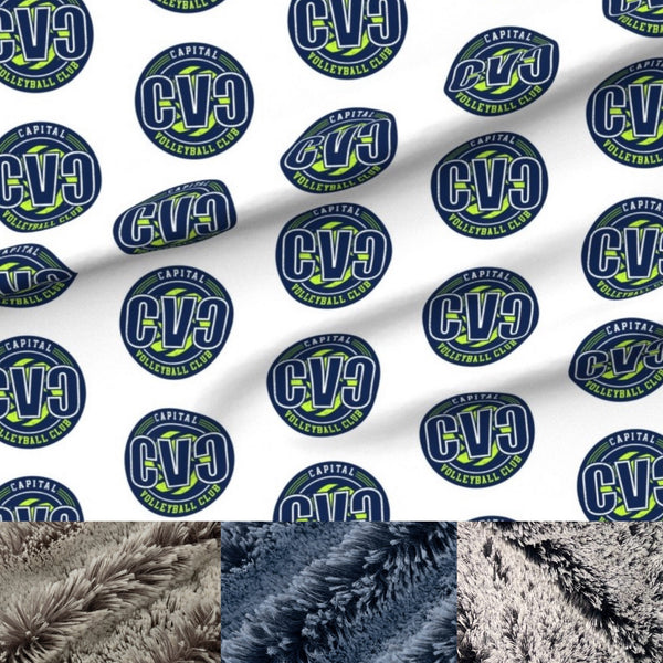 Travel Capital Volleyball Minky Fur Blanket