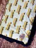 Toddler Yellow Bus Minky Fur Blanket