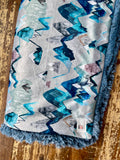 Toddler Blue Mountains Minky Fur Blanket