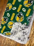 Adult XL Football Fleece Fur Blanket